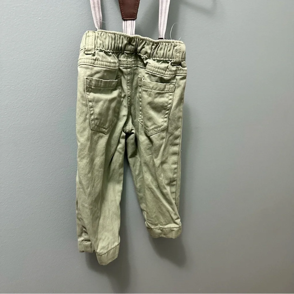 Carter's Child of Mine Baby Boy and Pant Outfit overalls suspenders 12 months